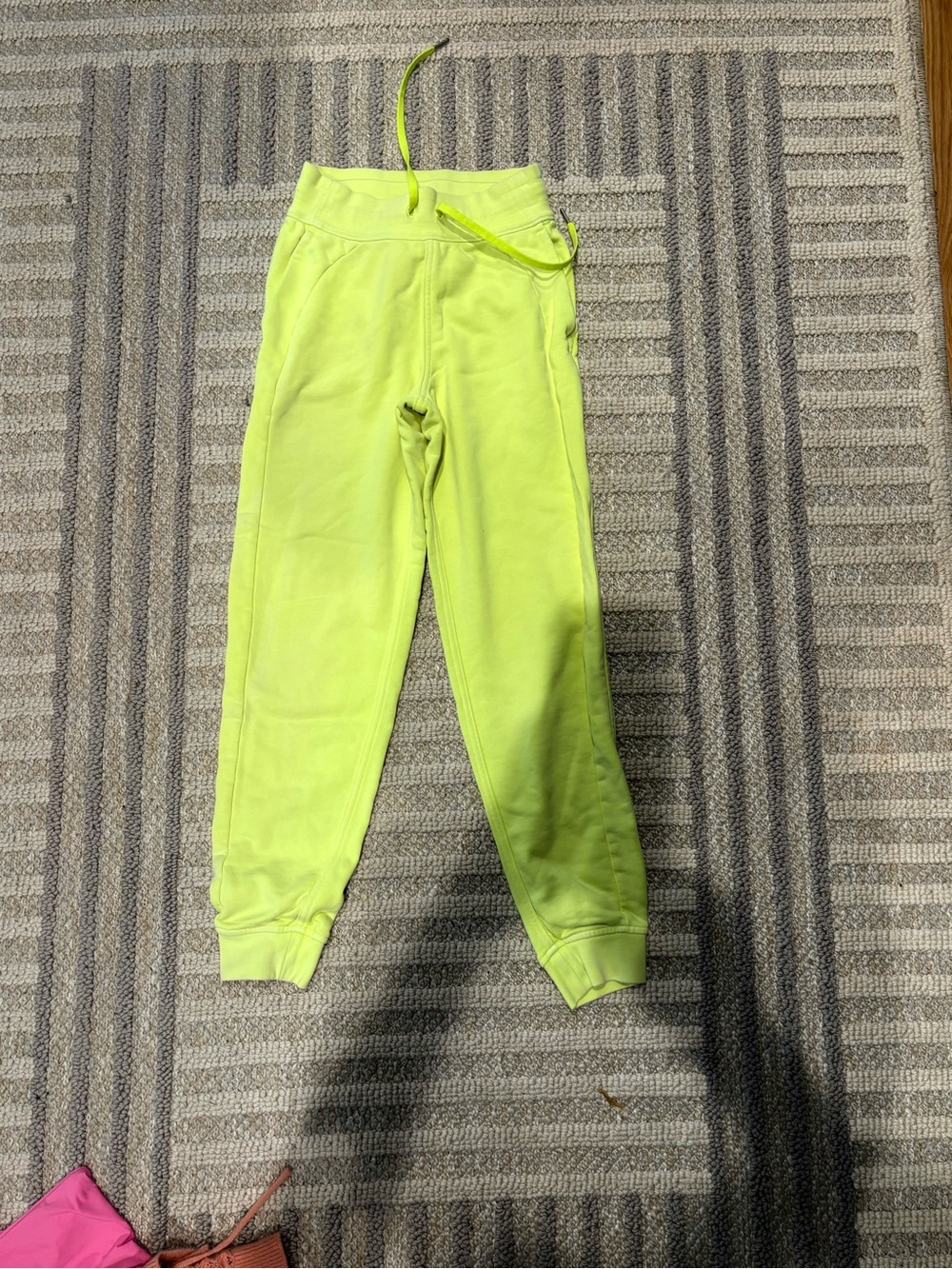 Lululemon Yellow Drawstring Jogger Pants